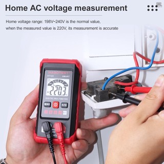 HABOTEST HT123 Digital Multimeter Auto Range Multi-meter 2,000 Counts True RMS Measuring AC/DC Voltage Resistance NCV Test with LCD Backlight Flashlight Data Hold