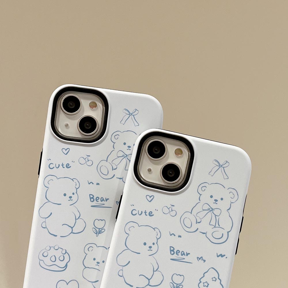 Ốp Điện Thoại Cứng Họa Tiết Gấu Dễ Thương Cho iphone 11 12 12pro 12promax 13 13pro 13promax 14 14pro 14promax