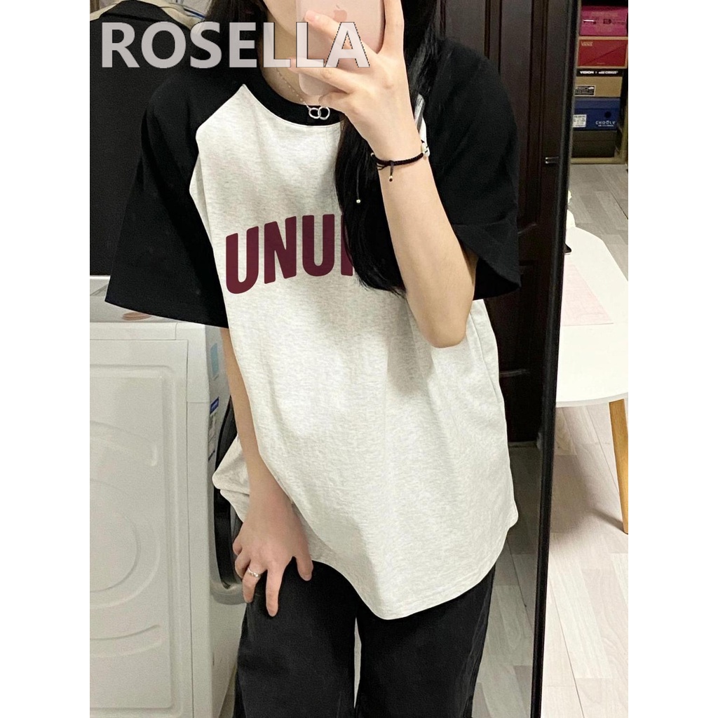 Rosella áo phông áo thun nữ croptop baby tee Thời trang hàn quốc A99JA64 37Z230911