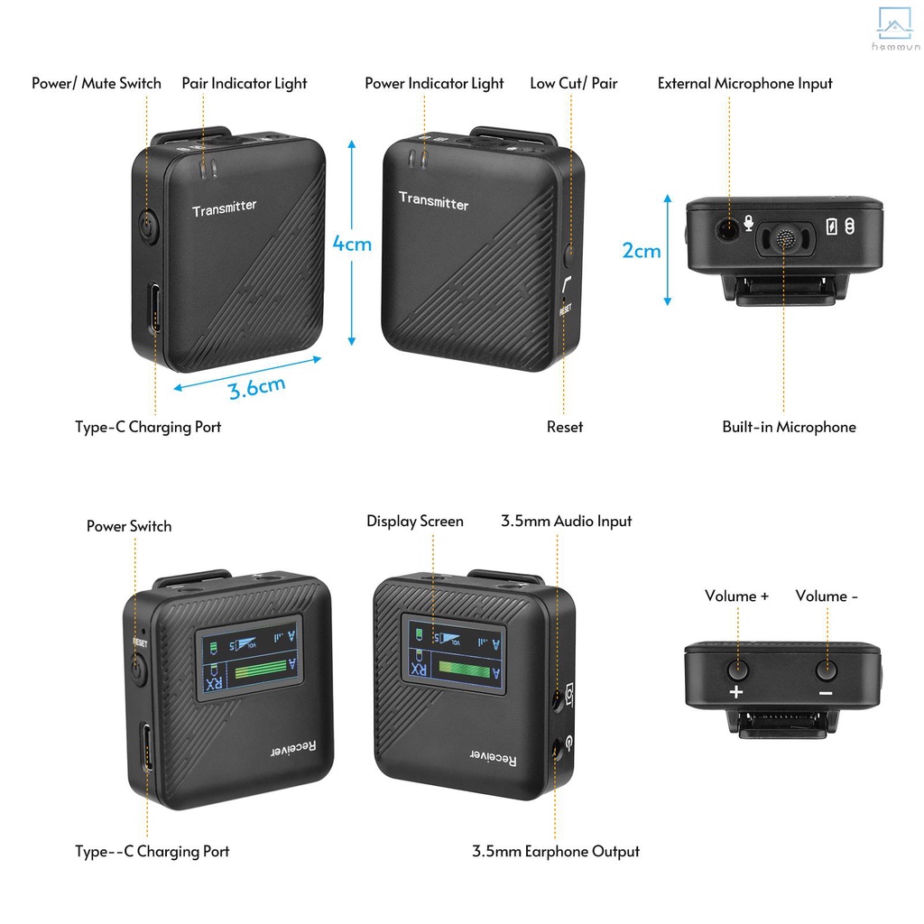 Micro Không Dây mini 2.4g Có Hộp Đựng Cho camera / Điện Thoại Thông Minh / Ghi Âm #homevn