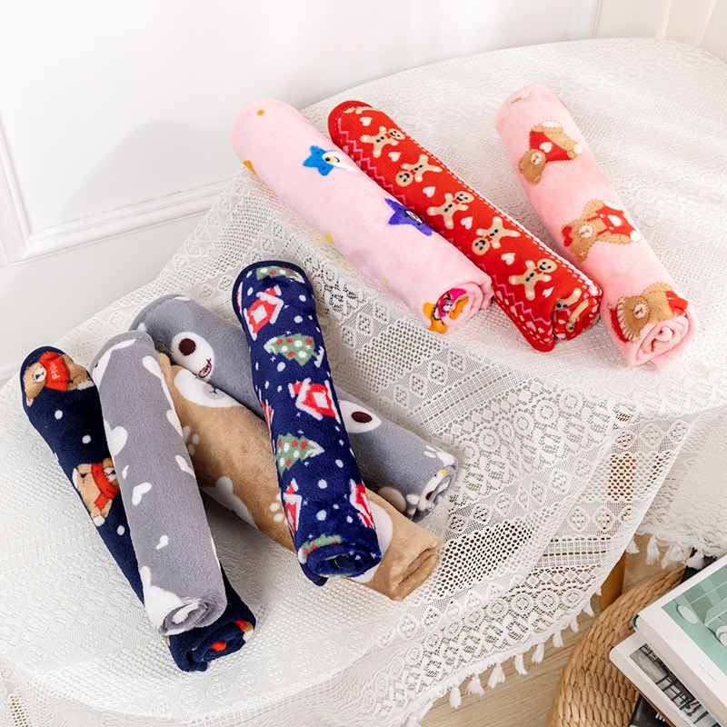 Chăn flannel Giữ Ấm Nhiều Màu Sắc Cho Thú Cưng