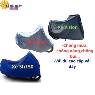 NEW - Bạt trùm xe máy 2 lớp Chống nước, chống nắng xe AB, Vespa, xe số, ghế Massage ( BAO ĐỔI)