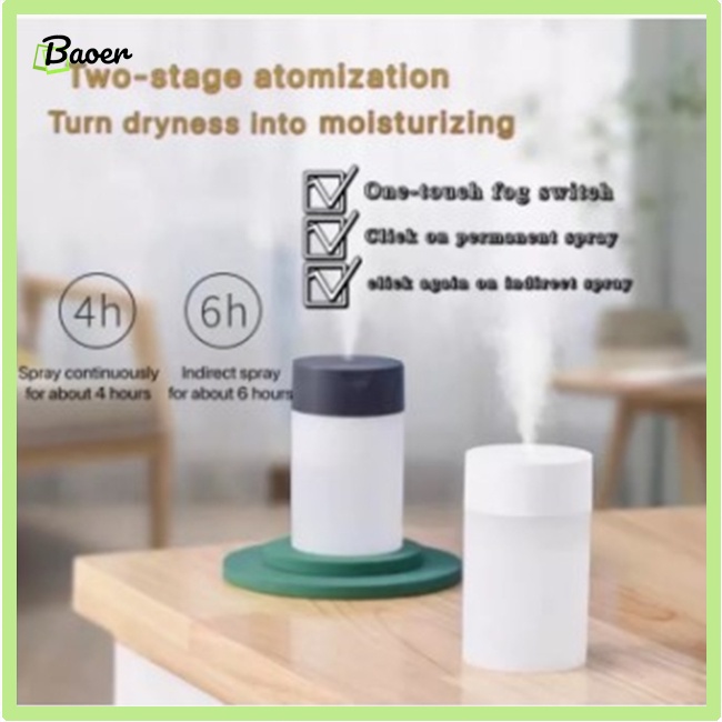 Máy Tạo Độ Ẩm Không Khí mini 100% Chính Hãng 260ml Có Đèn Và usb