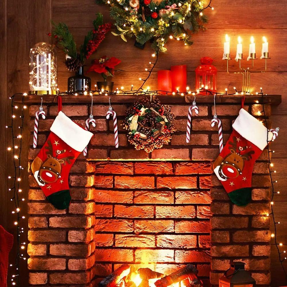 Avalentine Set 6 Hộp Kẹo Xoắn Bằng Nhựa Dễ Thương Treo Trang Trí Cây Thông Noel