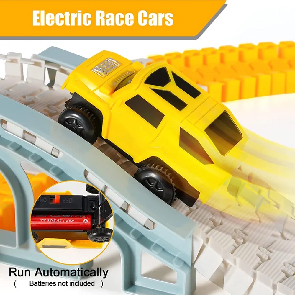 CONSTRUCTION RACE TRACKS FOR KIDS BOYS TOYS CAR TOY FLEXIBLE TRACK PLAYSET DIY RAILWAY