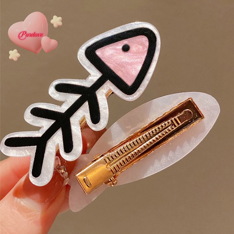 Kẹp tóc QrhYK hình cá phong cách Nhật Bản xinh xắn cho nữ