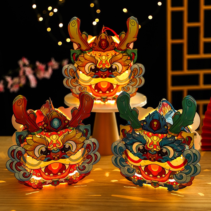 Lồng đèn Rồng Trang Trí Tết HOT 2024 trung thu đầu lân kỳ lân búp bê LOẠI 1