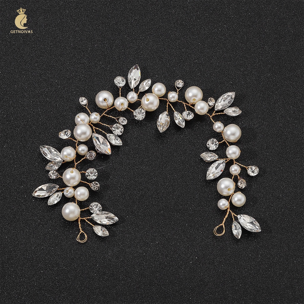 Cài Tóc Dây Xích Ngắn Đính Hạt Ngọc Trai Cho Cô Dâu Bán Trực Tiếp Từ Nhà Máy