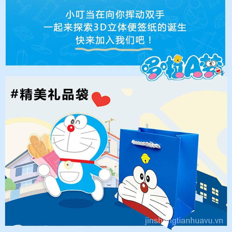 Giấy note Hoạ Tiết Hoạt Hình doraemon 3d Phong Cách Nhật Bản Xinh Xắn