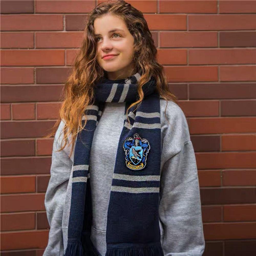 Khăn choàng len cashmere SKJK thêu họa tiết phong cách Harry Potter retro cosplay mùa thu đông