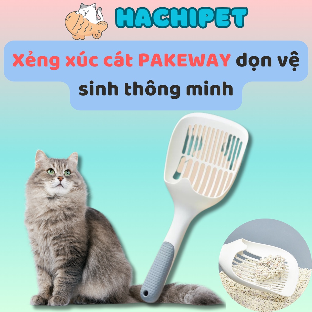 Xẻng xúc cát PAKEWAY - Xẻng dọn vệ sinh thông minh với rãnh chia riêng biệt phân loại cát