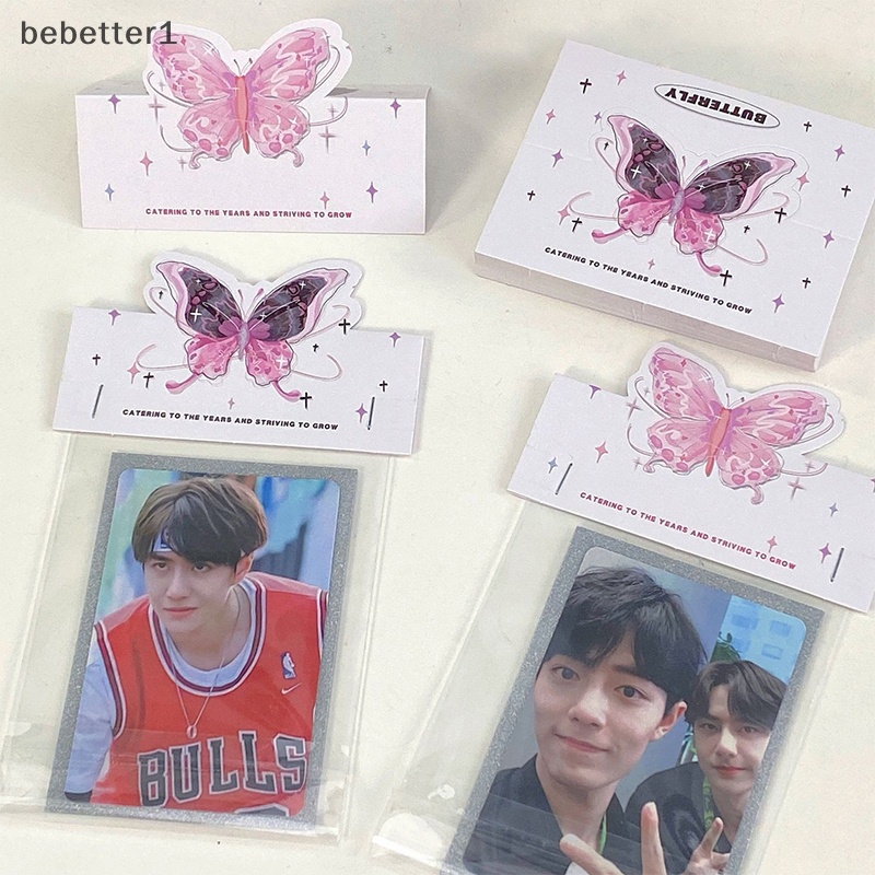 Bebetter1 10 Thẻ Giấy Nghệ Thuật Hình Đầu Bướm diy Dùng Để Trang Trí