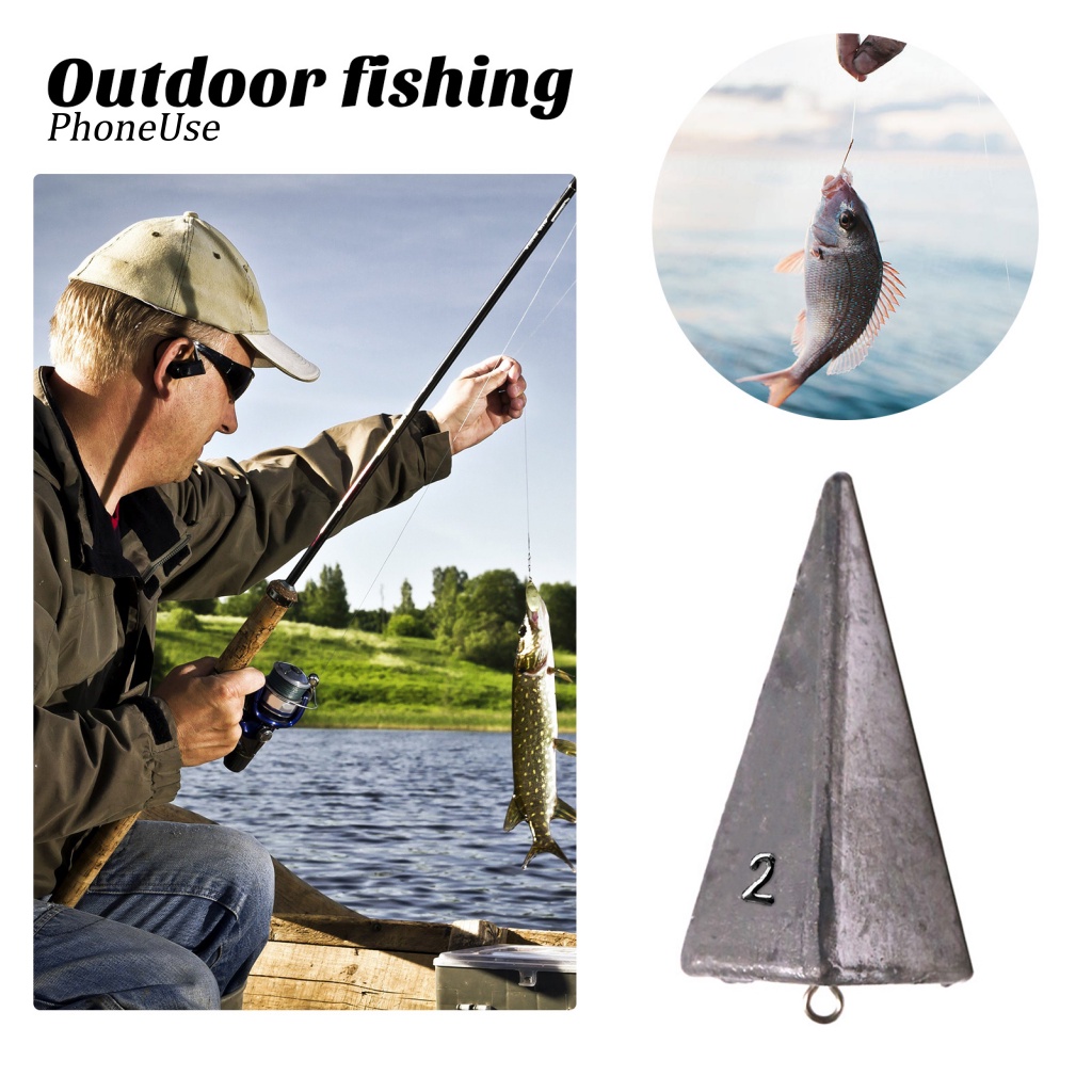 Điện Thoại Chì Trọng Lượng Chì Câu Cá Hình Kim Tự Tháp 2 / 3 / 4 / 5 / 6oz