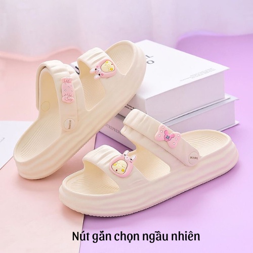 Dép quai đi học dép đi học cho nữ Eva slingback Xăng Đan Đi Kèm Nhãn Dán Siêu Dễ Thương  dép bánh mì 2 quai  dép quai sau