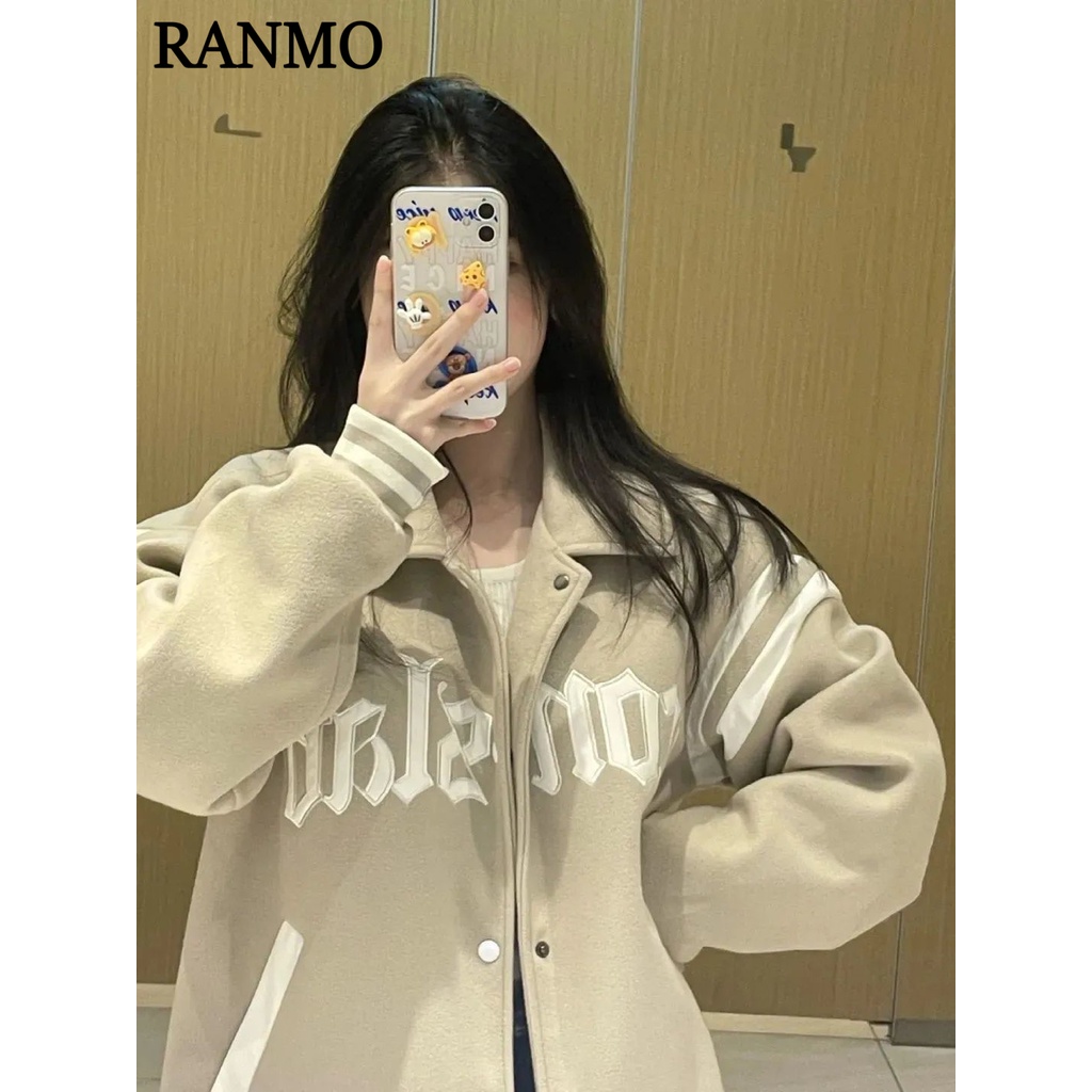 RANMO áo_khoác áo khoác dù Phong cách Hàn Quốc 2023 NEW A26K00J 35Z230901