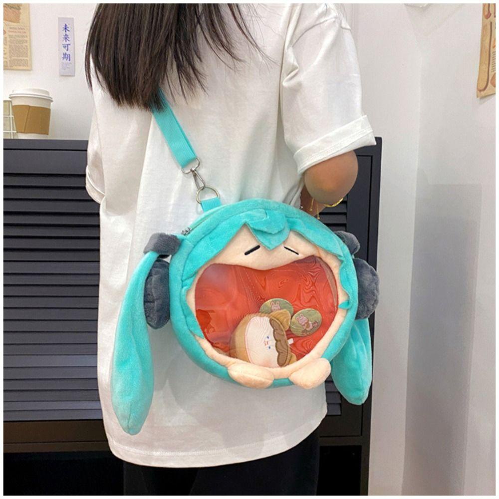 Myrong1hd Balo Đeo Vai Bằng Vải Bông Sức Chứa Lớn Hình anime hatsune miku Thời Trang Cho Nữ cosplay