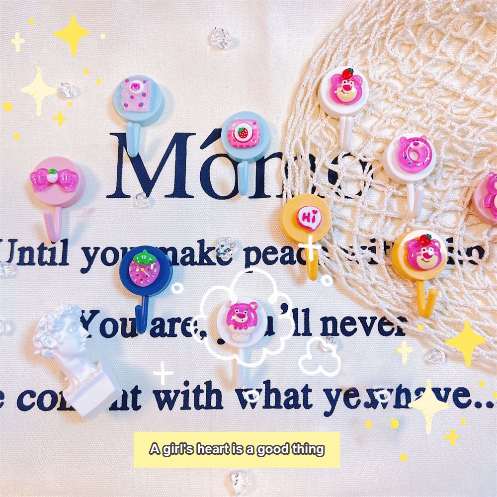 SANRIO ✨Sanriooo✨Móc Dán Tường Không Cần Khoan Họa Tiết Gấu Hoạt Hình Cho Học Sinh