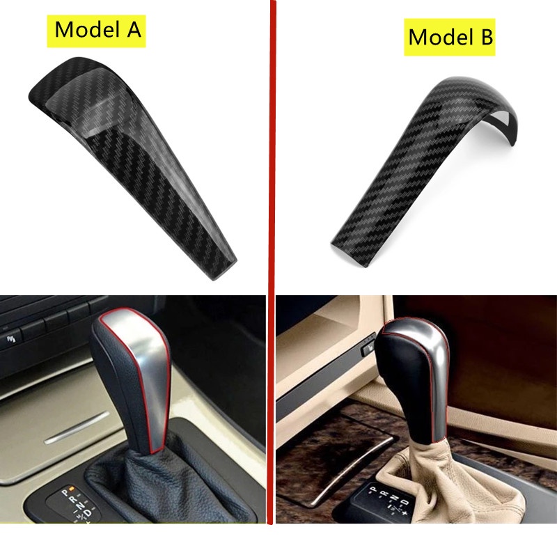 Sợi Carbon Phong Cách Xe Bánh Răng Dịch Chuyển Bao Miếng Dán Cho Xe BMW 1 3 5 series X5 Z4 E90 E92 E