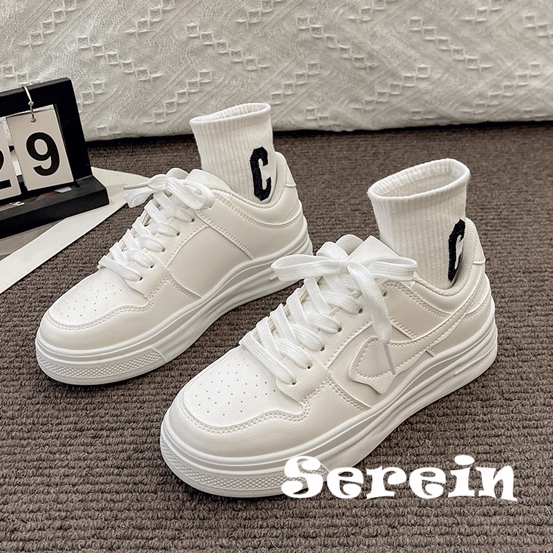 Serein  Giày Thể Thao Nữ Đế Siêu Nhẹ Thoáng Khí giày sneaker nữ Retro Thời Trang Thiết 2023 NEW Phong cách High quality Hàn Quốc Phong cách B95F1M7 36Z230909