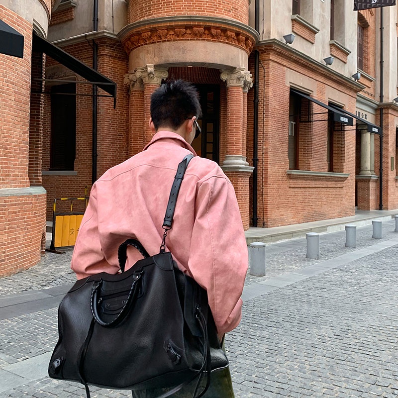 Áo Khoác bomber Dáng Rộng Ngắn Phong Cách retro Mỹ Mẫu Mới 2023 Thời Trang Mùa Thu Cho Nam