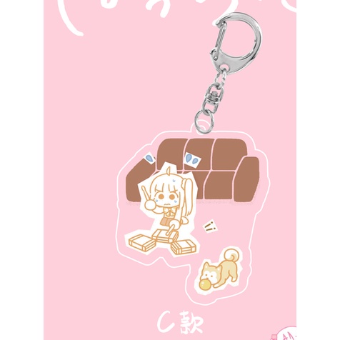 Móc khoá Q Version Anime Bocchi The Rock Acrylic Key Chain Kawaii Goto Hitori Ijichi Nijika Phụ Kiện Trang Trí