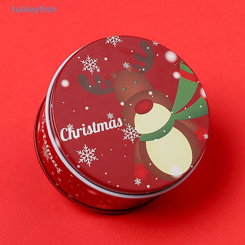 Hộp Kim Loại Thiếc Hình Vuông Đựng Bánh Kẹo Giáng Sinh