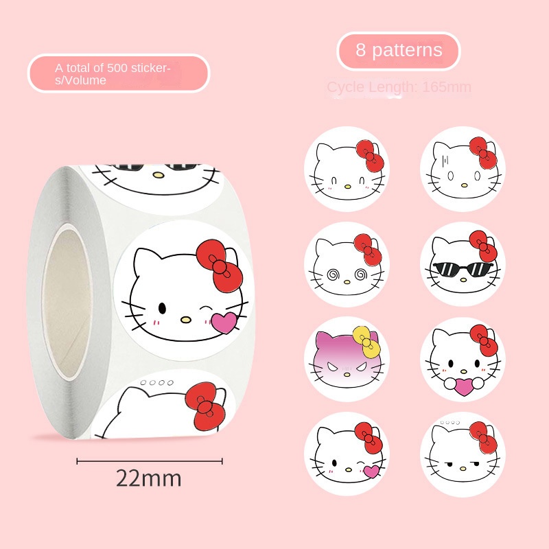 Sticker Dán Trang Trí Cốc Hình sanrio kuromi melody cinnamoroll Dễ Thương