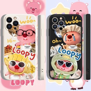 Cute loopy ốp lưng Couple Casing Samsung Galaxy S23 Ultra S21 FE S20 Ultra 5G A23 A42 A03 Core A02S A03S A02 A11 A10 A20S A10S A7 M62 M02 M23 M52 M33 M11 M10 J7 J2 Prime J4 J6 Plus 2018 S20+ Cartoon cap beaver Straight edge Fine Hole BFF Phone Case MDD 61