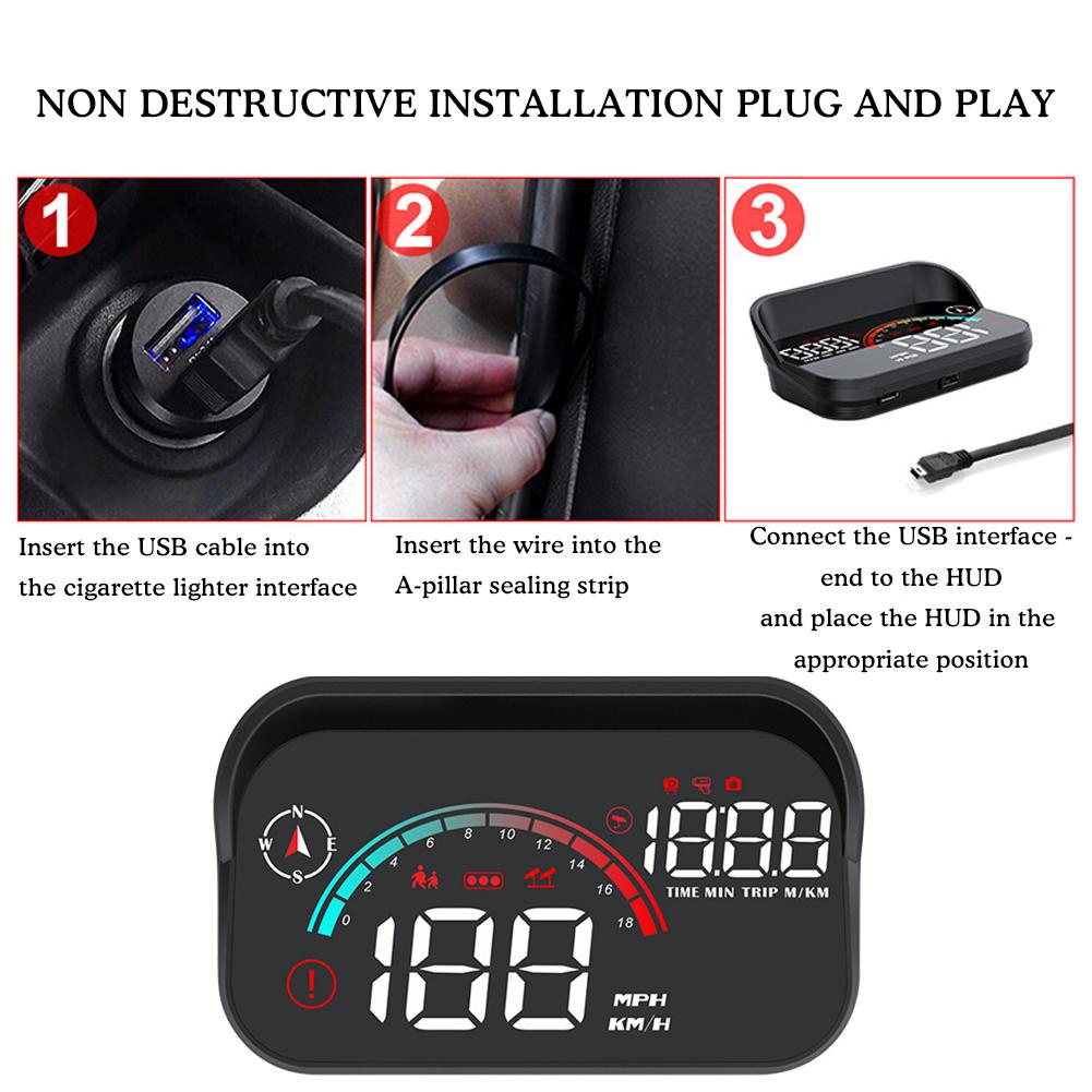 Màn Hình Hiển Thị Tốc Độ Trên Xe Hơi m22, Màn Hình Hiển Thị, Mpm, hud gps, Màn Hình Máy Chiếu l1z2