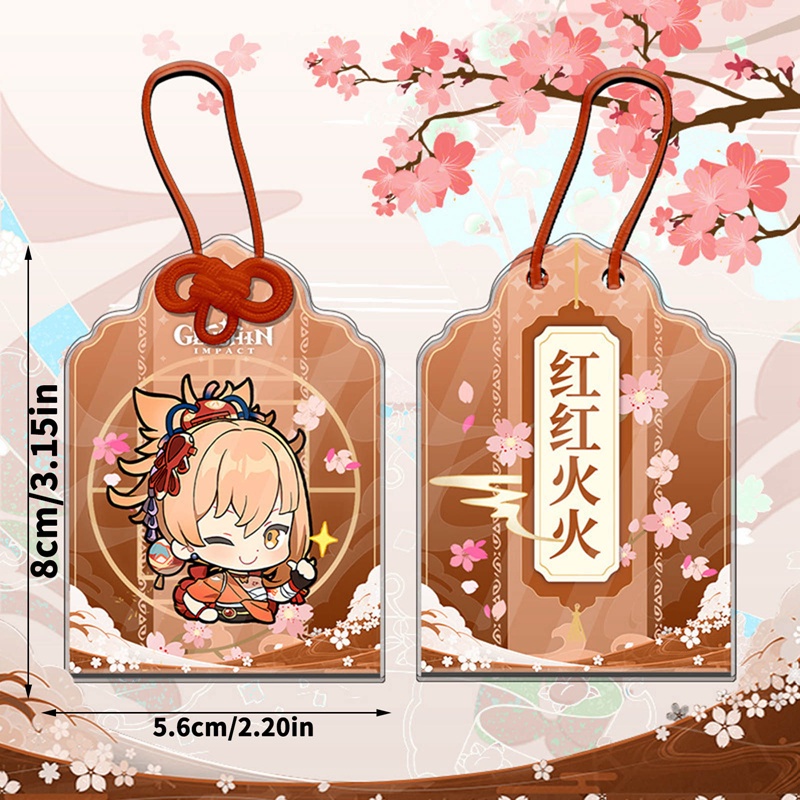 Genshin Móc Khóa Bùa Hộ Mệnh hutao raiden shogun