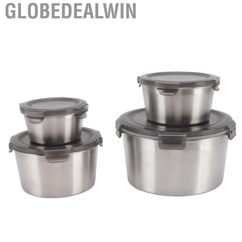Globedealwin Storage Box With Lid Set Of 4  Container Thick Non Magnetic
