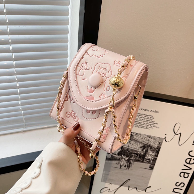 Túi Đeo Vai Phối Dây Xích Thiết Kế Mới Cao Cấp Thời Trang Dành Cho Nữ