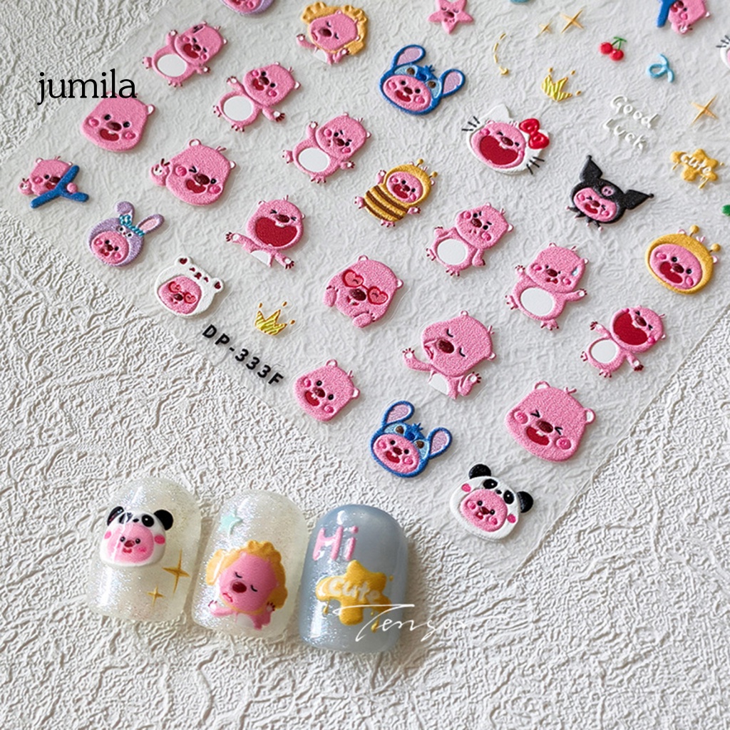 Lameila Miếng Dán Trang Trí Móng Tay Tự Dính Siêu Mỏng Họa Tiết Hoạt Hình Thủ Công Cho Nữ