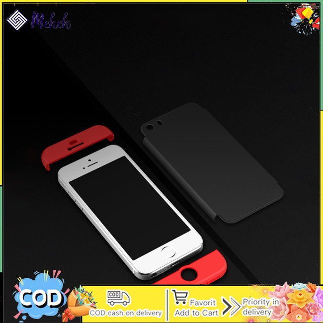 Ốp Điện Thoại hybrid Cứng Bảo Vệ Toàn Diện 360 Độ 3 Trong 1 Cho iphone 5 / 5s / se