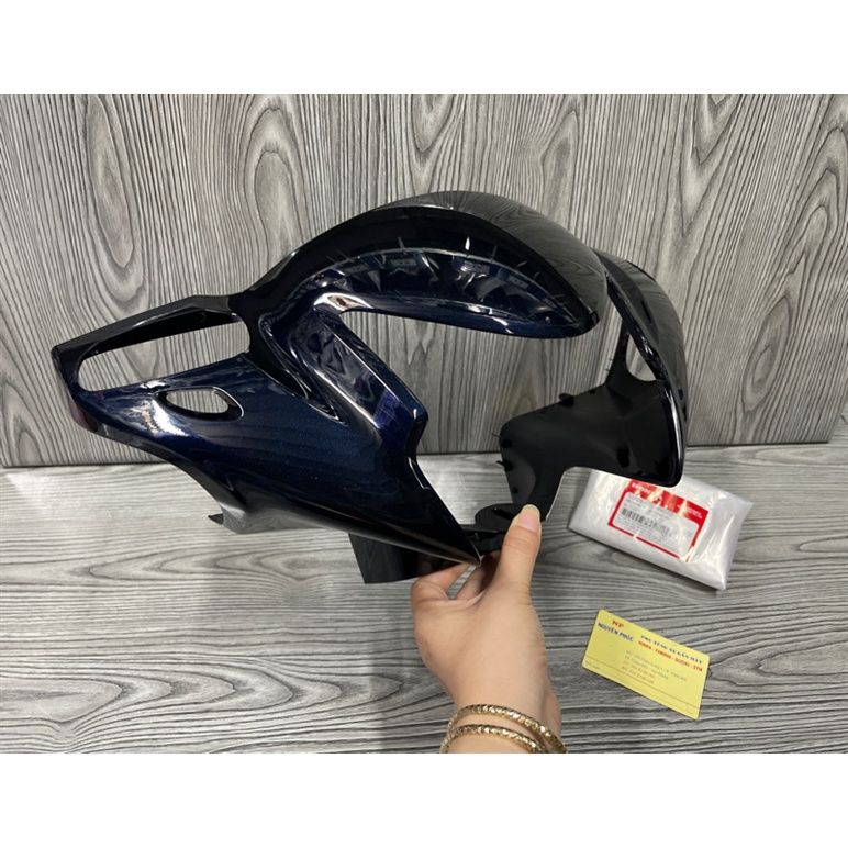 Nắp trước tay lái | bàn thờ Vision  màu Đen bóng chính hãng Honda
