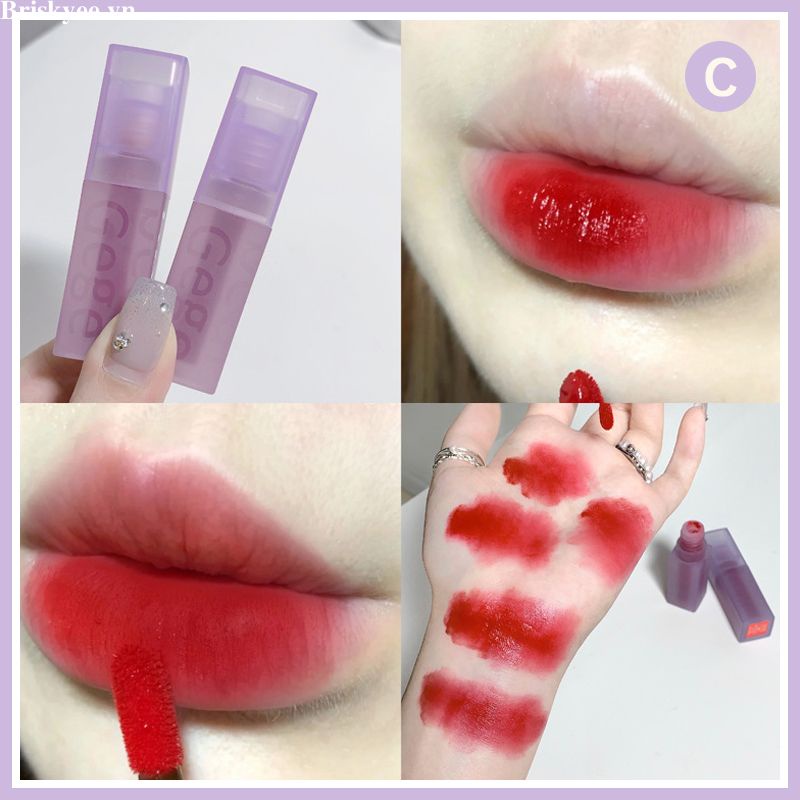 Briskyee💄Son Kem trang điểm Gege Bear HERORANGE Tông Nhung Lì Mềm Mại Tạo Hiệu Ứng Sương Son Môi nội Địa Trung The First