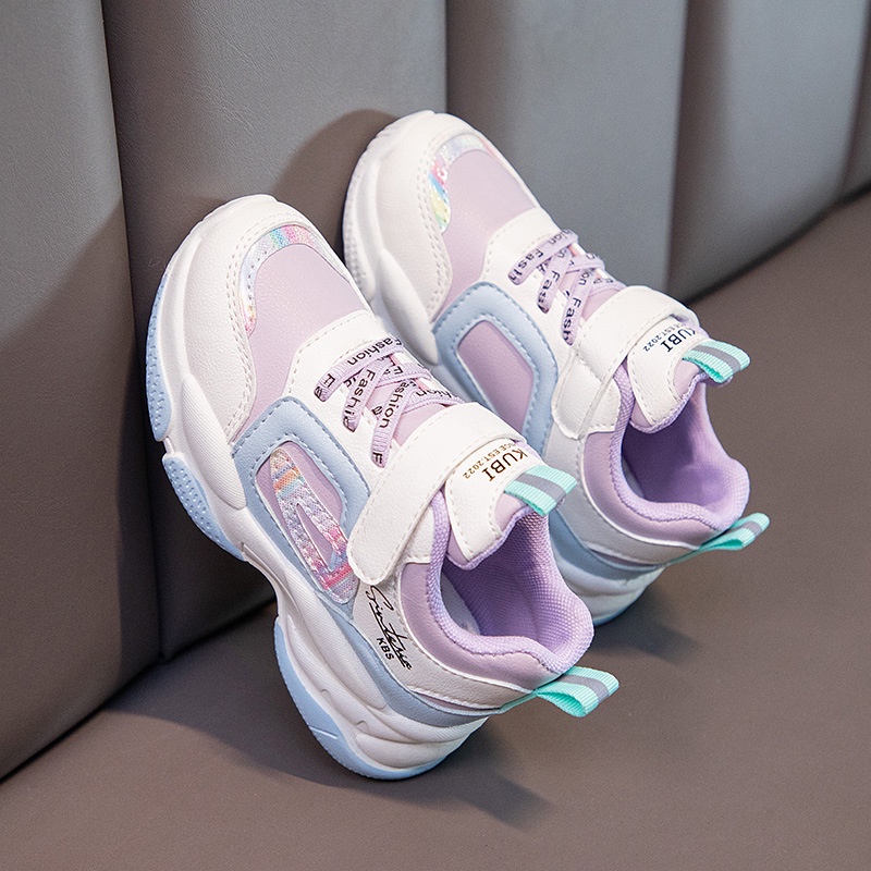 Giày Thể Thao Da Đế Mềm Phong Cách Hàn Quốc Thời Trang Mùa Thu 2023 Cho Bé Gái