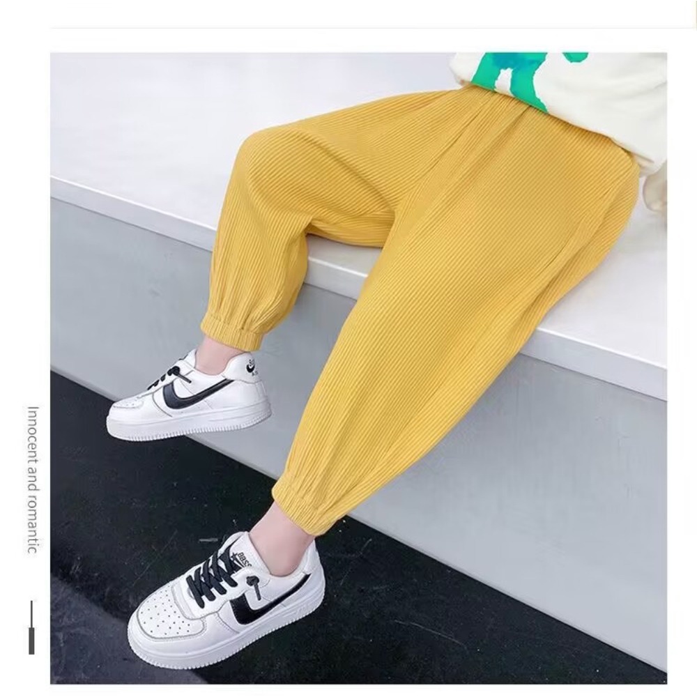 Quần Thể Thao Dây Rút Dáng Rộng Thêu Họa Tiết Hoạt Hình Dễ Thương Thời Trang Xuân Thu Cho Bé Gái