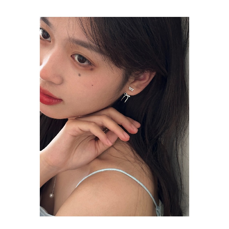 Bông Tai Ruy Băng Thắt Nơ Thời Trang Nữ Tính