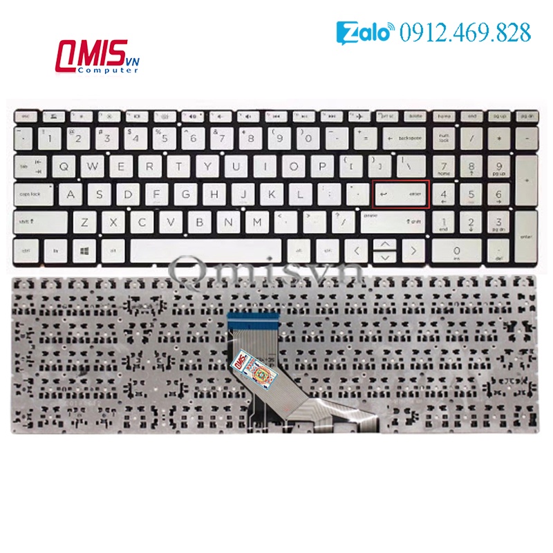 Bàn phím laptop Hp 15-da 15t-da 15-db 15-cs 15-dk 15-dr 15-dw 15-du 15s-du 15-dy 15s-dy 15s-eq 15-ef 15-gw 17-ca 17-by
