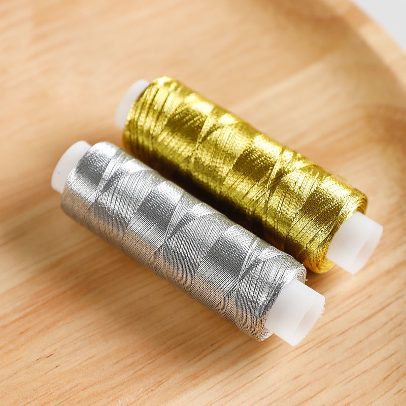 Set 200 Cuộn Chỉ May Màu Vàng / Bạc