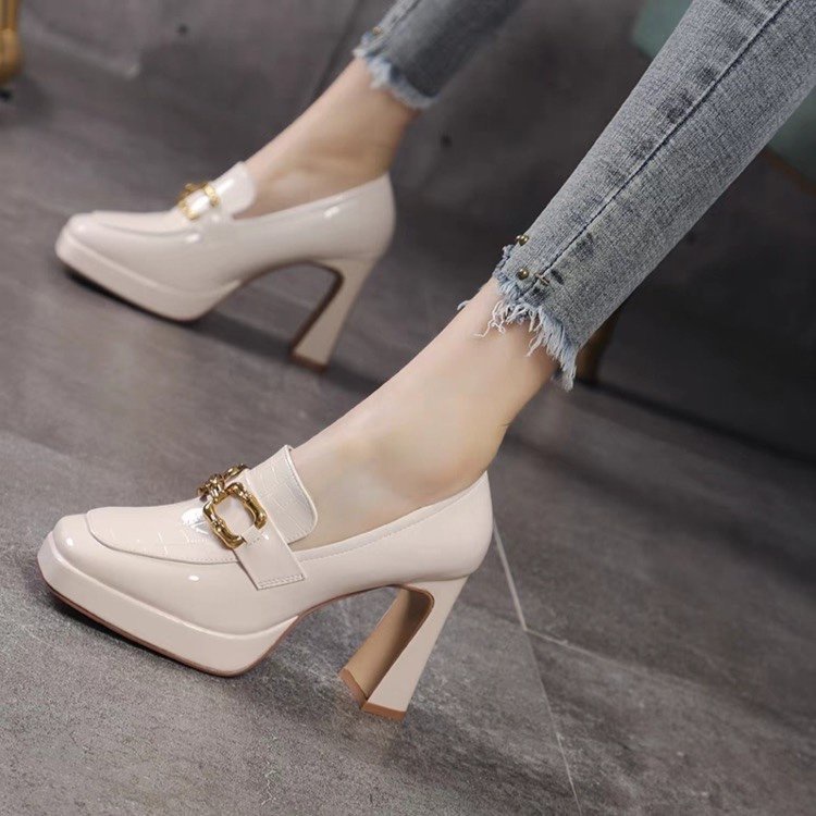 Giày Cao Gót Mũi Vuông Cỡ Lớn Thời Trang