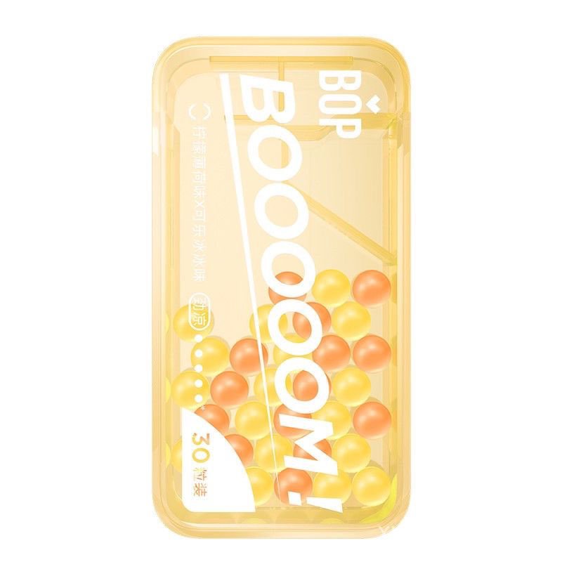 Bop Nhai Hộp Hạt pop 30 Viên Thuốc Thơm Hoa Hồng Đào Trắng Nụ Hôn Tươi Mát