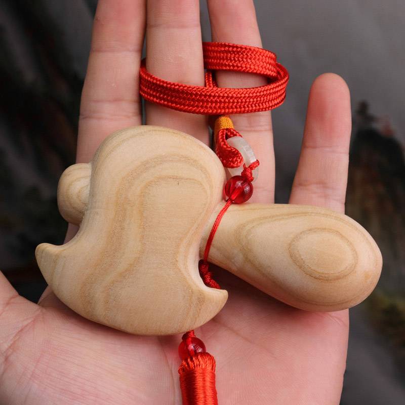 Nana Móc Khóa Hình Thanh Kiếm Gỗ Đào mini Dễ Thương