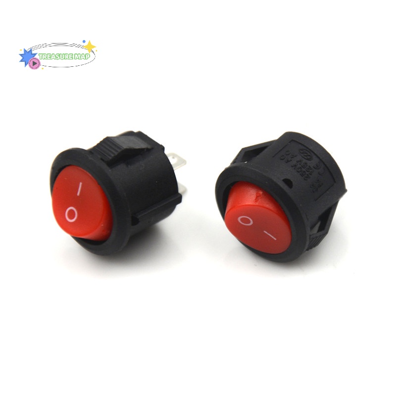 Set 10 Công Tắc Tròn Đường Kính 16mm mini 2 pin on-off 3a / 250v heyuanlong333