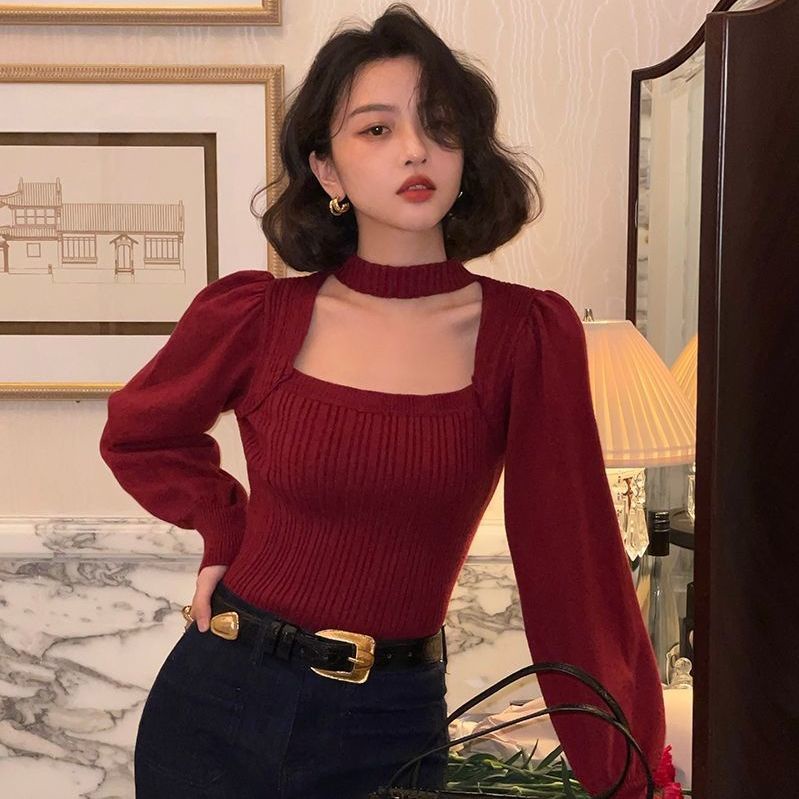 Áo sweater Dệt Kim Tay Dài Thời Trang Mùa Đông Cho Phái Nữ