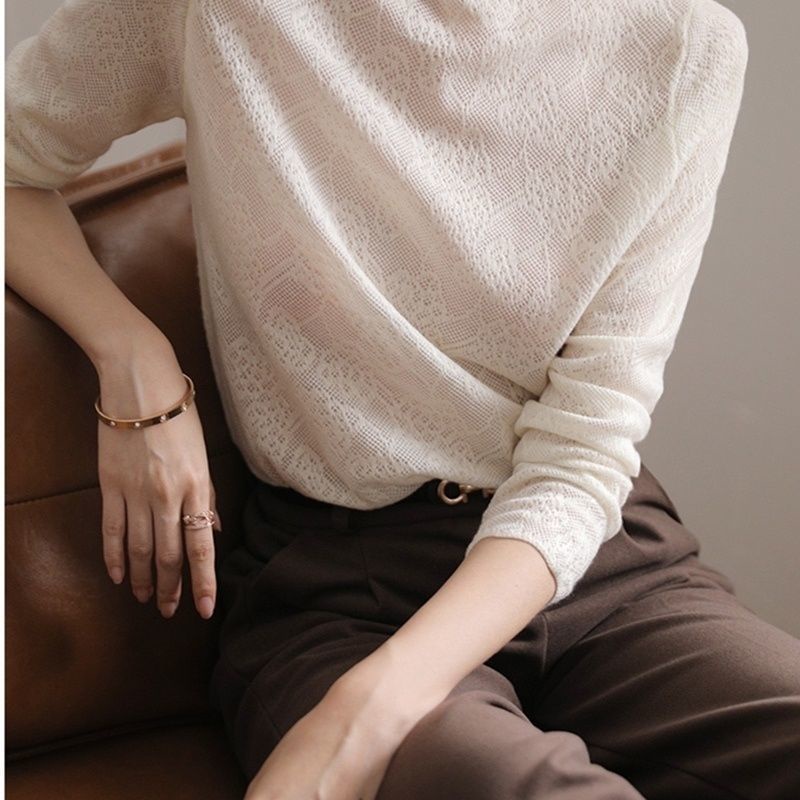 Áo Kiểu Phối Ren Thời Trang Mùa Thu Cho Nữ