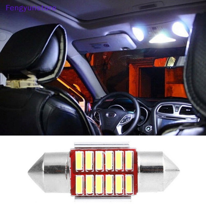 Set 2 Bóng Đèn led 31mm 4014 12smd c5w Cho Nội Thất Xe Ô Tô vn