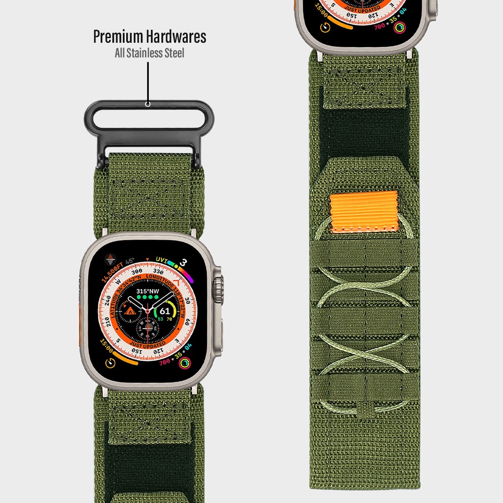Dây Đeo nylon Thoáng Khí Có Thể Điều Chỉnh Cho iwatch series 8 / 7 / 6 / 5 / 4 / 3 se 42mm 44mm
