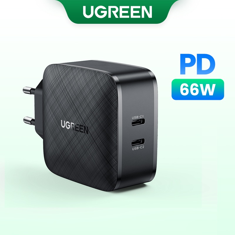 Củ sạc nhanh UGREEN 66W PD USB-C Type-C thích hợp cho iP 12 13 14 15 Pro max/ Xiaomi 12/ iPad/ Samsung/ Huawei TTSHOP720